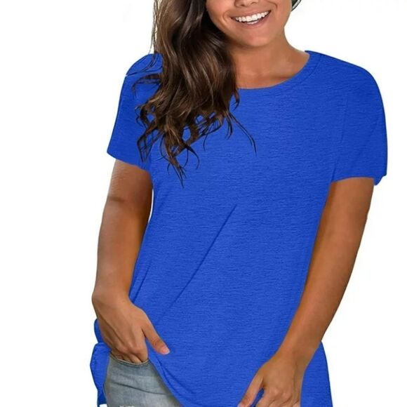 NWT Agnes & Dora Melrose Hi-Lo Top Azure Blue - Picture 1 of 3